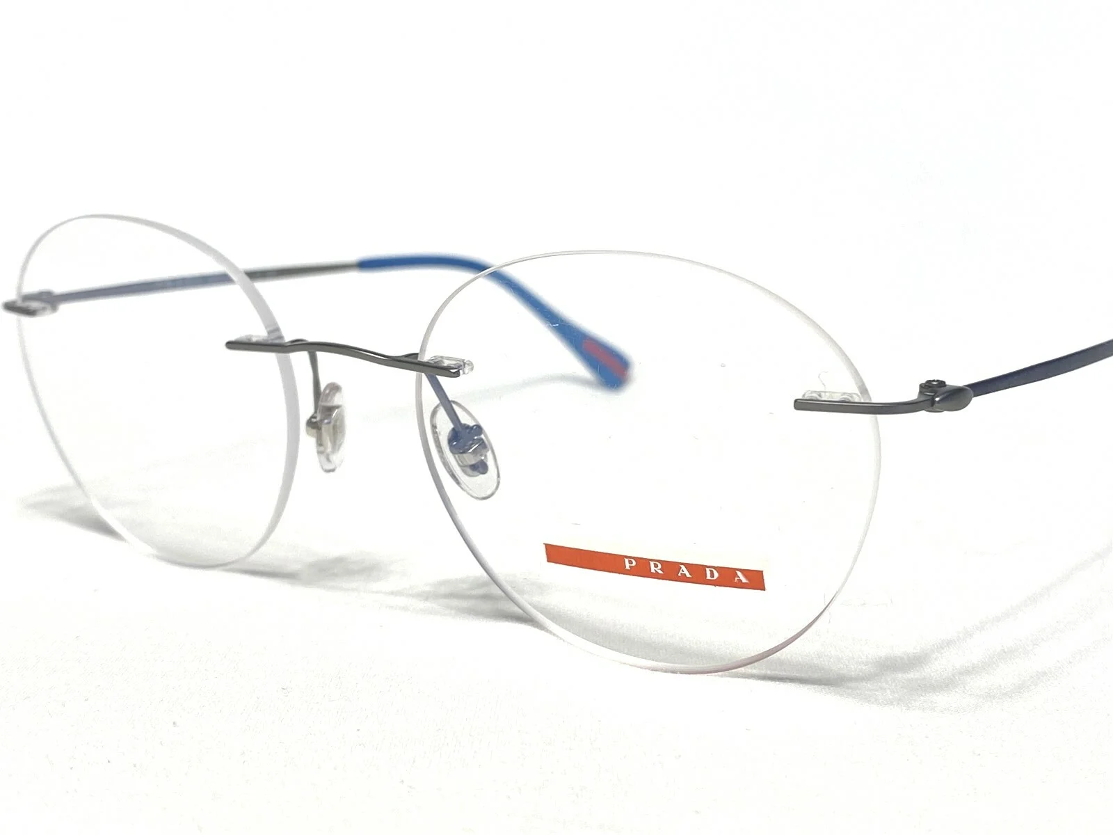 NEW Prada Linea Rossa VPS52I 7CQ-1O1 Silver Rimless Eyeglasses Frames 52/19~140