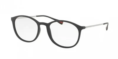 PRADA LINEA ROSSA PS 04HV DG01O1 Black Rubber Demo Lens 53 mm Men