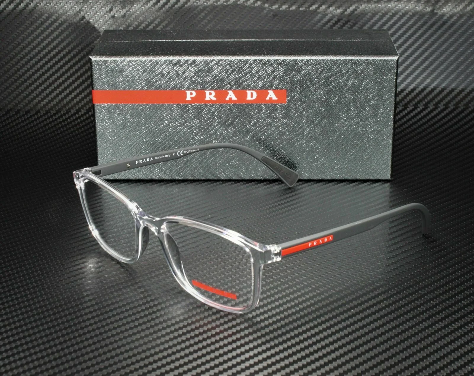 PRADA LINEA ROSSA PS 04IV 2AZ1O1 Transparent Demo Lens Men