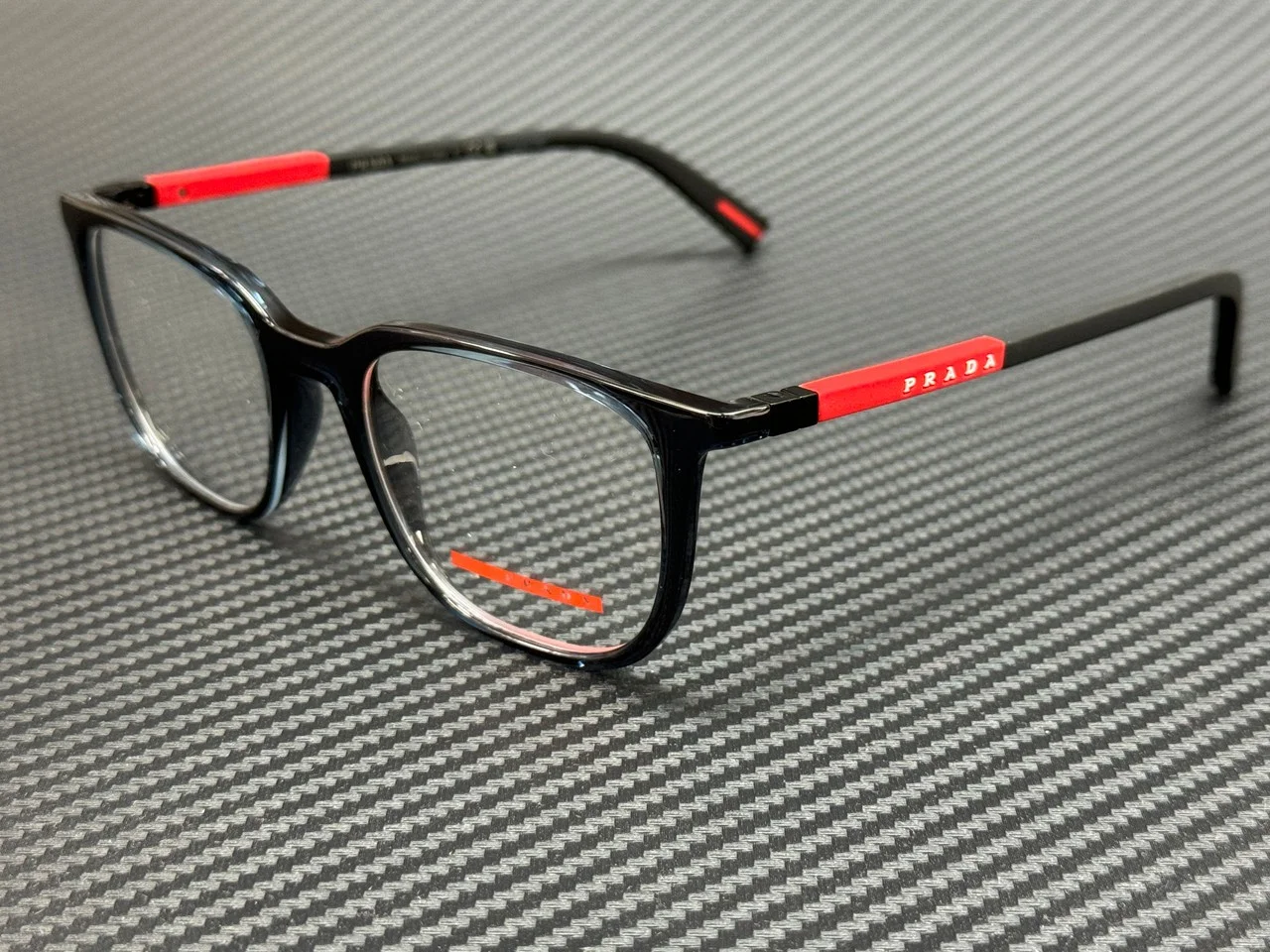 PRADA LINEA ROSSA PS 04RV CZH1O1 Transparent Blue Men